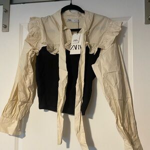 Zara pilgrim blouse